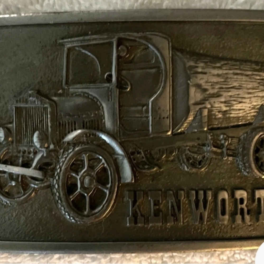 Worth Antique Truck Belt Buckle - Bronze